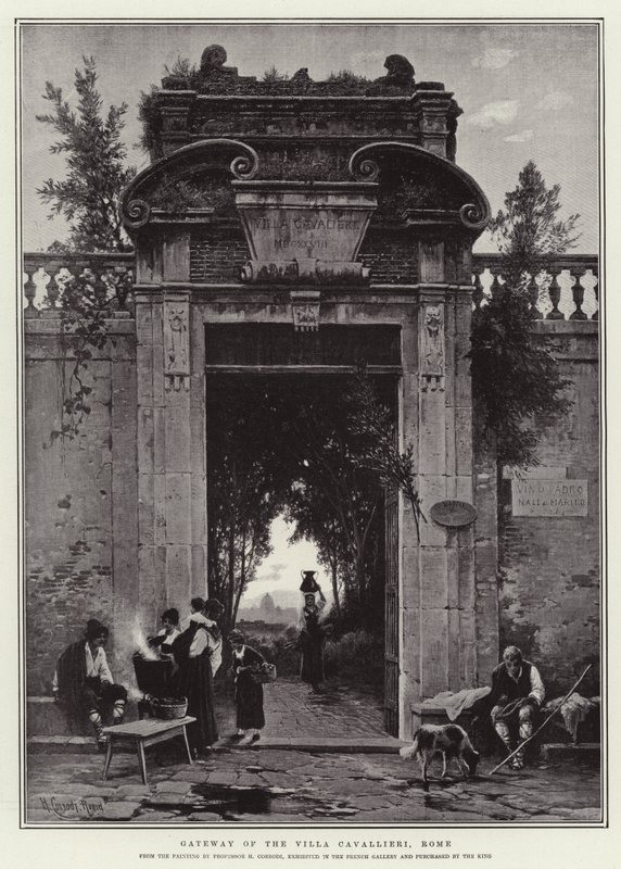 Puerta de la Villa Cavallieri, Roma de Hermann David Salomon Corrodi