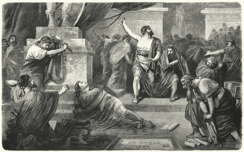 Bruto sobre el cuerpo de Julio César, 44 a.C. de Hermann Vogel