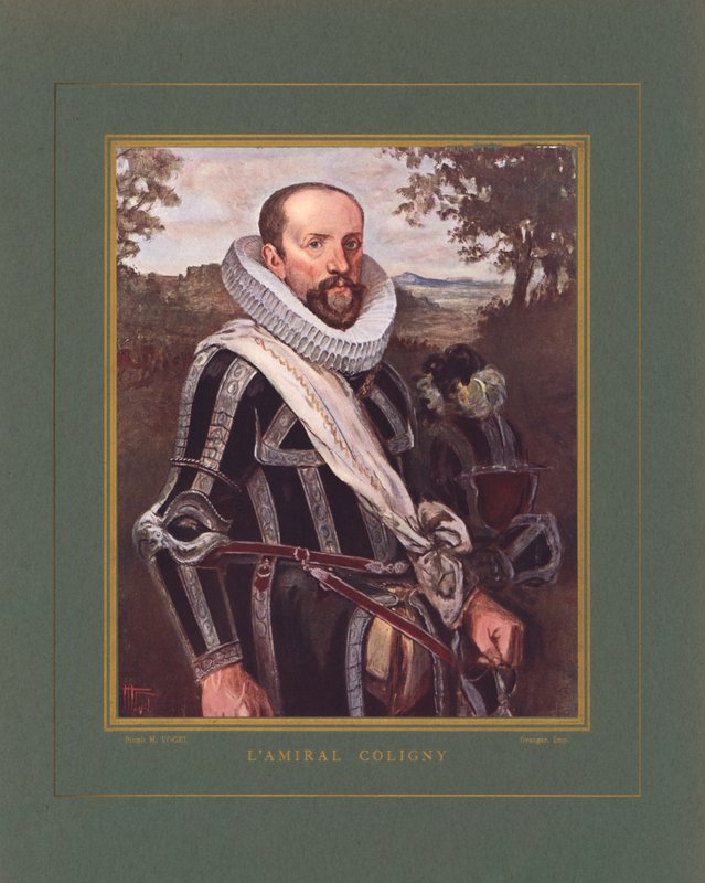 Gaspard II de Coligny, almirante francés y líder hugonote durante las Guerras de Religión francesas de Hermann Vogel