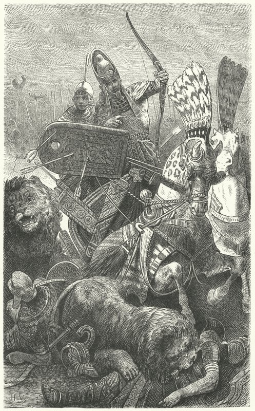 Ramsés el Grande en la Batalla de Kadesh, 1274 a.C. de Hermann Vogel