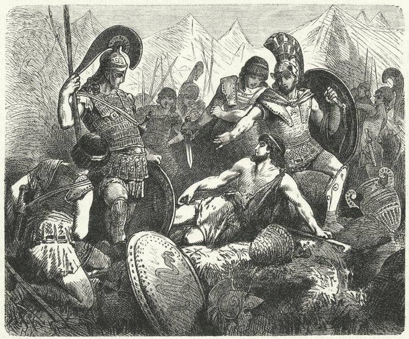 Muerte sacrificial de Codro, Rey de Atenas de Hermann Vogel