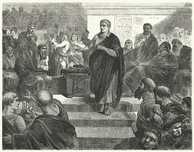 Sila renuncia como dictador de Roma, 81 a.C. de Hermann Vogel