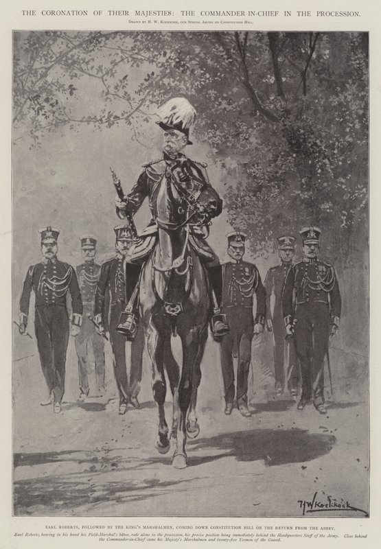 La Coronación de Sus Majestades, el Comandante en Jefe en la Procesión de Hermanus Willem Koekkoek