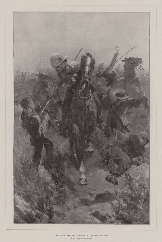 La Guerra del Transvaal, Carga de los 16º Lanceros de Hermanus Willem Koekkoek