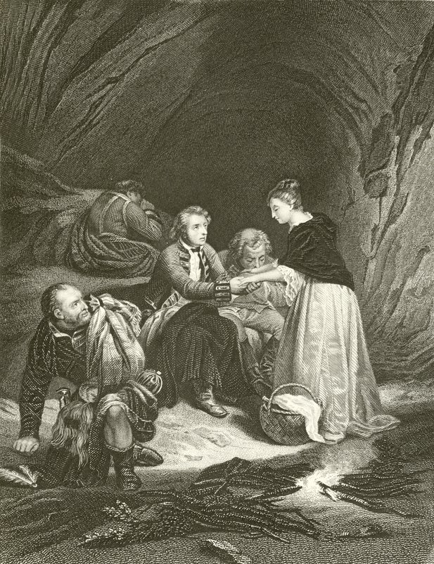 Carlos Eduardo (el Pretendiente) y Flora Macdonald de Hippolyte Delaroche