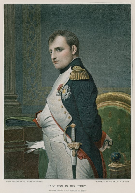 Napoleón en su estudio de Hippolyte Delaroche