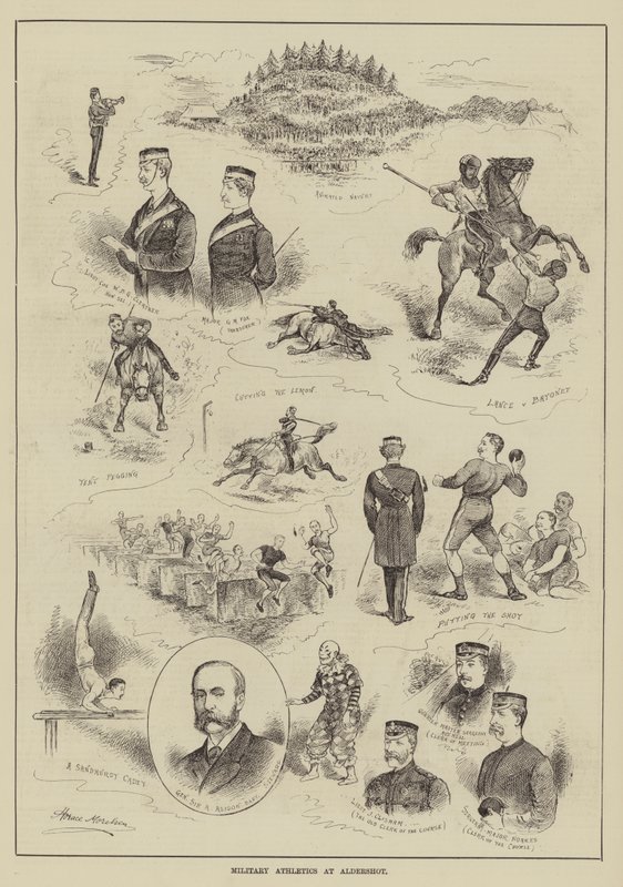 Atletismo militar en Aldershot de Horace Morehen