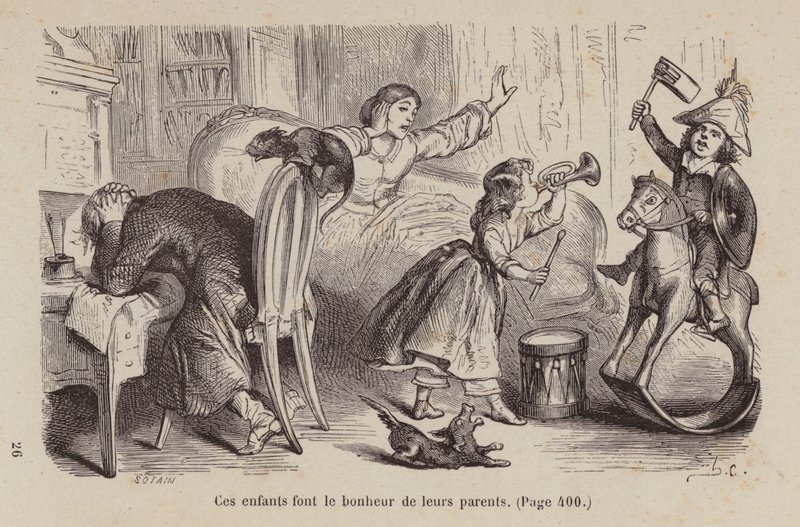 Ilustración para Un Bon Petit Diable (grabado) de Horace (after) Castelli