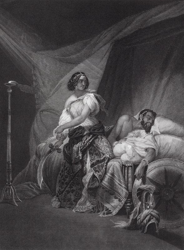 Judit y Holofernes, Judit, cap. 13, v. 4, 7 (grabado) de Horace (after) Vernet