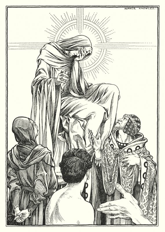 Ilustración del Sermón de la Montaña (grabado) de Horace J. Knowles