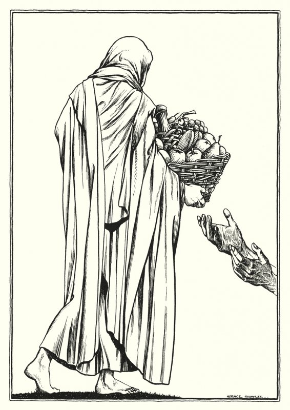 Ilustración del Sermón de la Montaña (grabado) de Horace J. Knowles