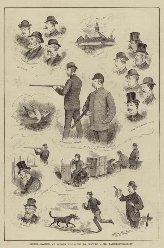 Tiro al pichón en Notting Hill, Lord de Clifford contra el Sr. Davenport-Handley de Horace Morehen