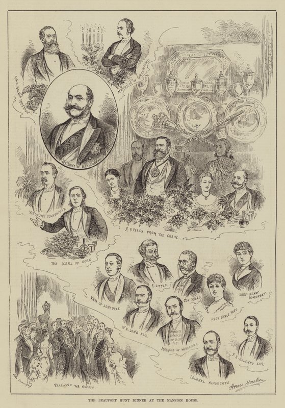 Cena de la Caza de Beaufort en la Mansion House de Horace Morehen