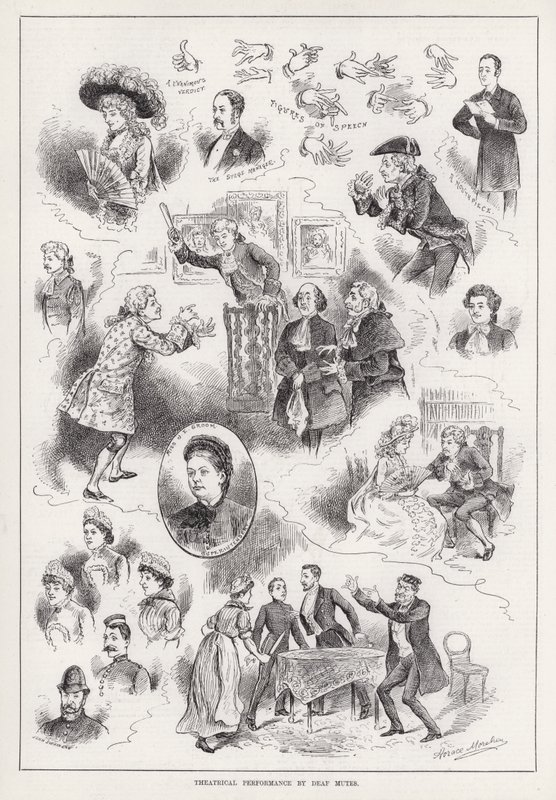 Representación teatral por sordomudos de Horace Morehen