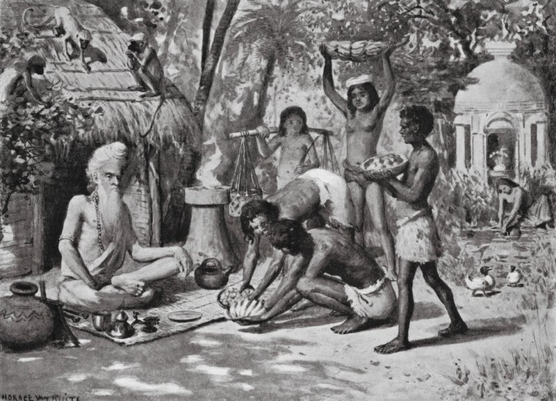 Un ermitaño en tiempos sin fecha (litografía) de Horace van Ruith