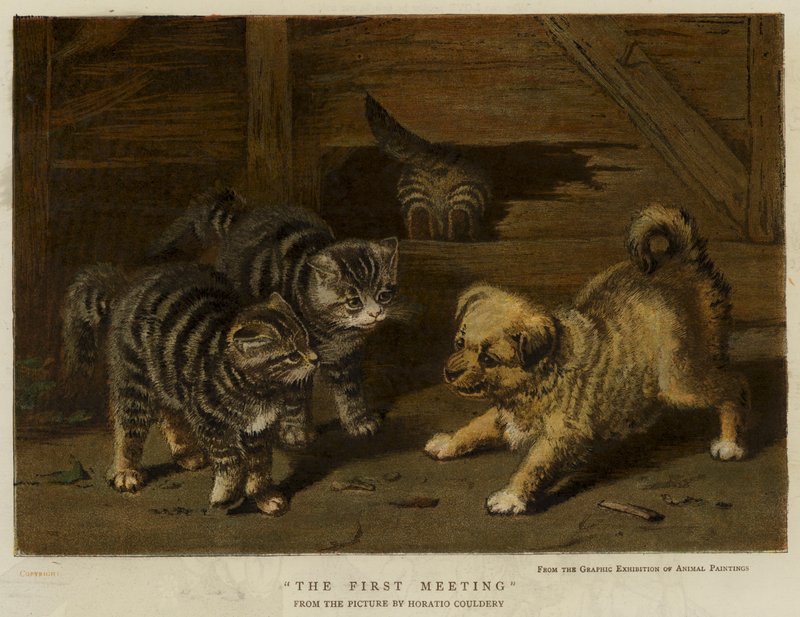 El primer encuentro (cromolito) de Horatio Henry Couldery