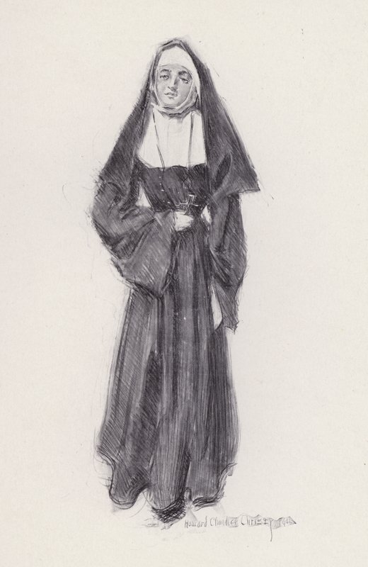 Ilustración de Evangeline, A Tale of Arcadie, de Henry Wadsworth Longfellow (litografía) de Howard Chandler (after) Christy