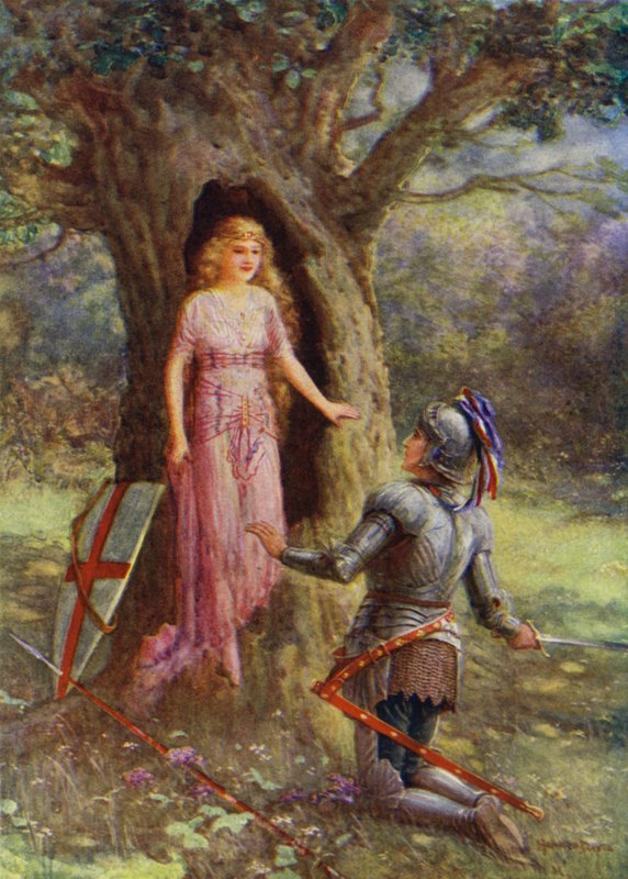 San Dionisio de Francia y la bella Eglantina (litografía en color) de Howard Davie