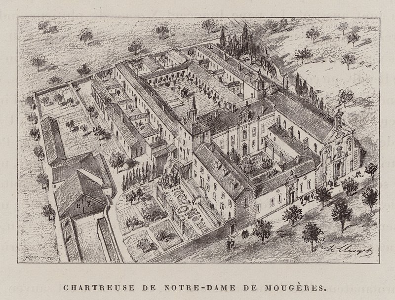 Chartreuse De Notre-Dame De Mougeres (grabado) de Hubert Clerget