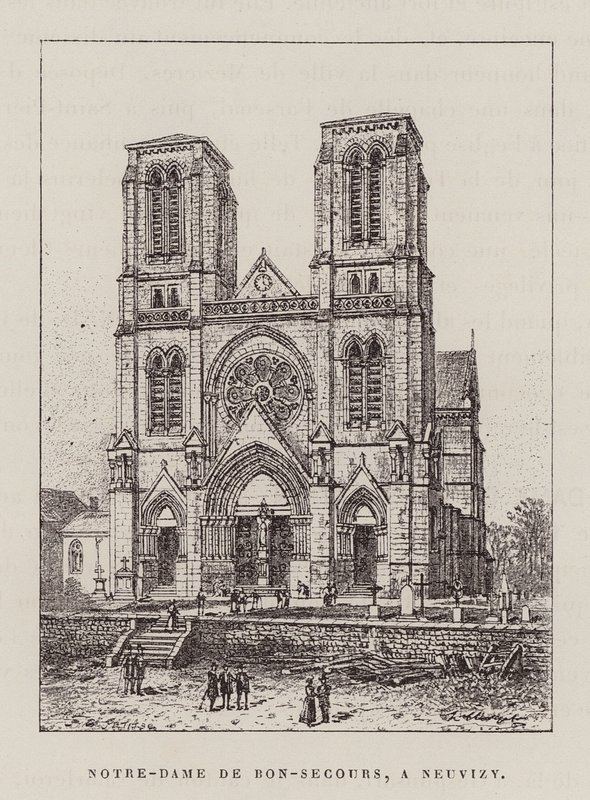 Notre-Dame De Bon-Secours, A Neuvizy (grabado) de Hubert Clerget