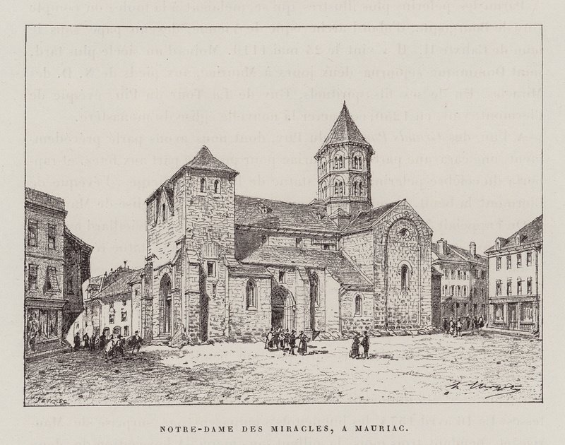 Notre-Dame Des Miracles, A Mauriac (grabado) de Hubert Clerget