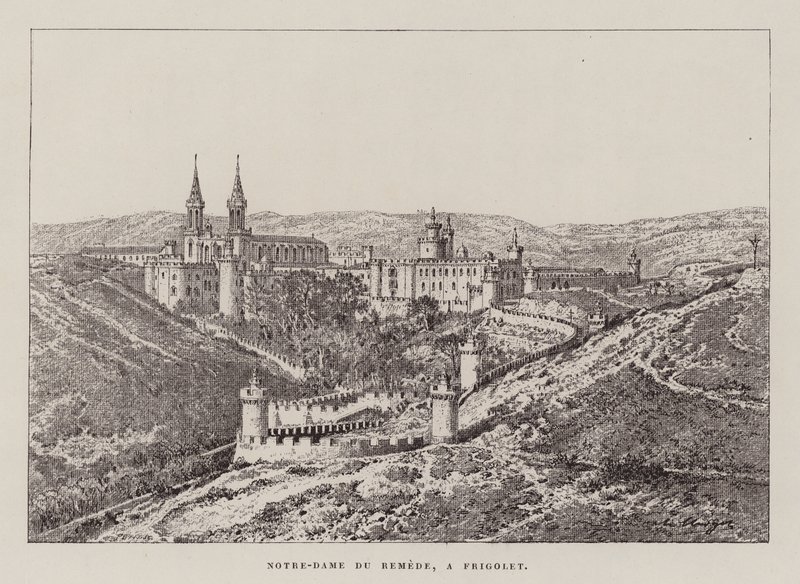Notre-Dame Du Remede, A Frigolet (grabado) de Hubert Clerget