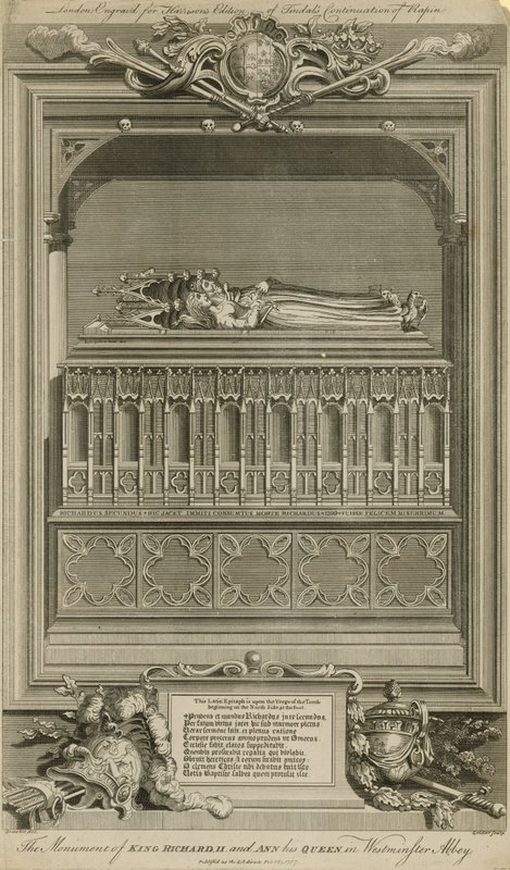 El monumento del Rey Ricardo II y su Reina Ana de Hubert Francois Gravelot