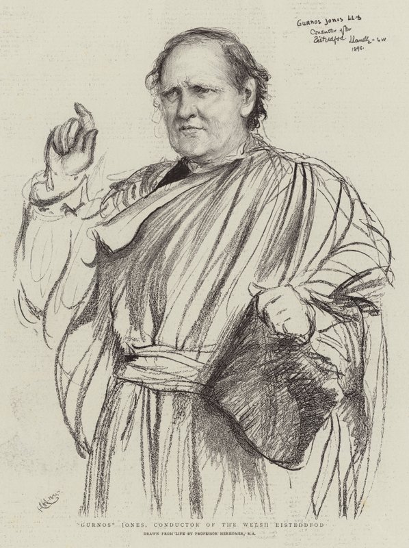 Gurnos Jones, director del Eisteddfod galés de Hubert von Herkomer