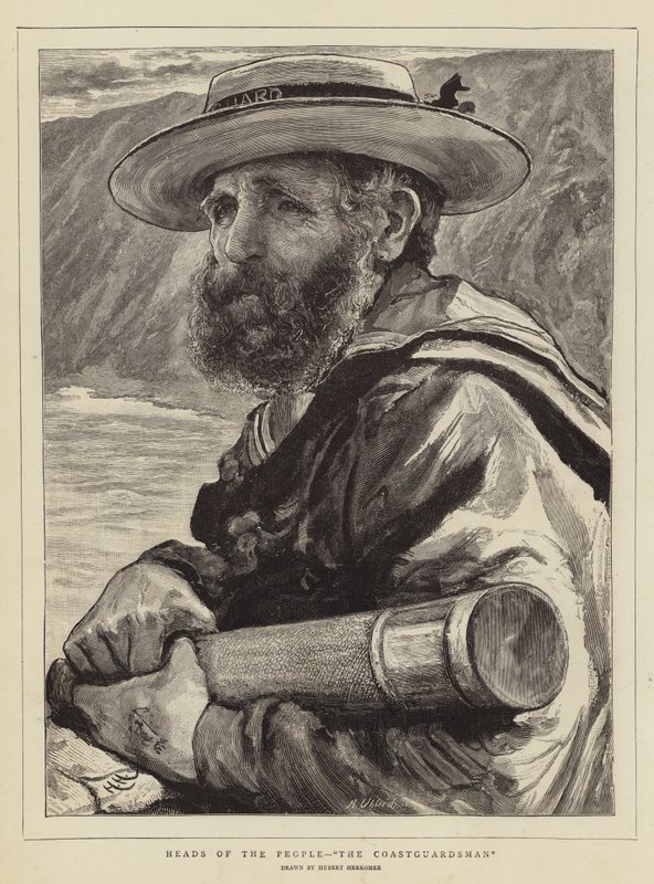 Cabezas del pueblo, el guardacostas de Hubert von Herkomer