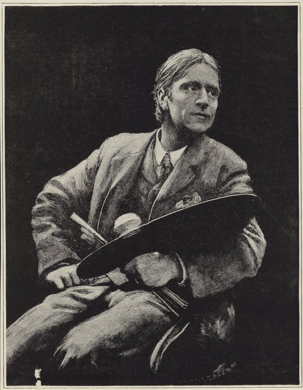 Autorretrato del artista británico Hubert Herkomer de Hubert von Herkomer