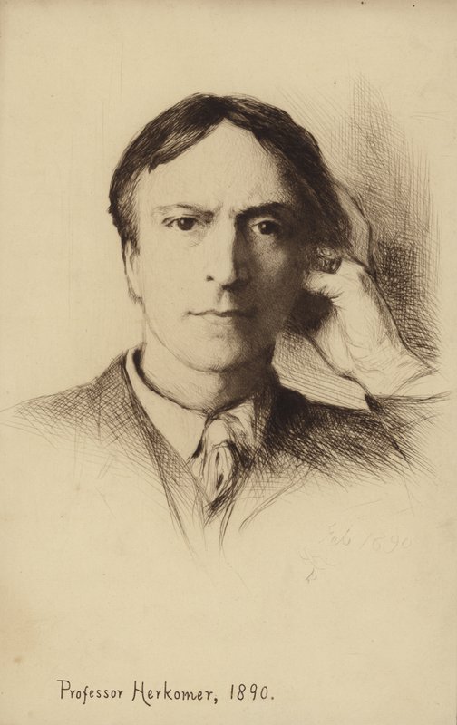 Autorretrato del artista británico Hubert Herkomer de Hubert von Herkomer