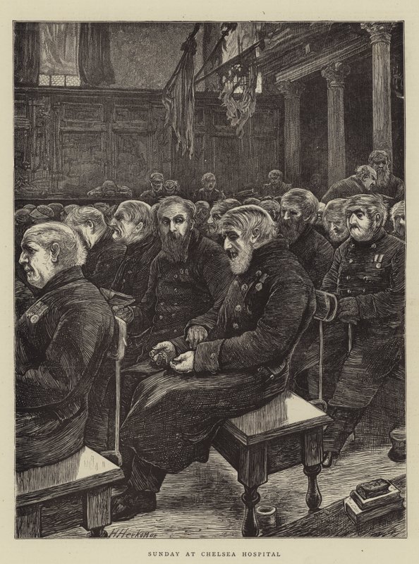 Domingo en el Hospital de Chelsea de Hubert von Herkomer