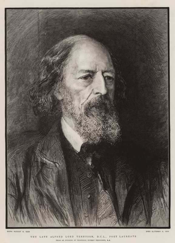 El difunto Alfred Lord Tennyson, DCL, Poeta Laureado de Hubert von Herkomer