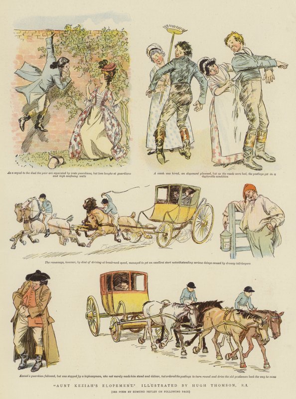 La fuga de la tía Keziah de Hugh Thomson