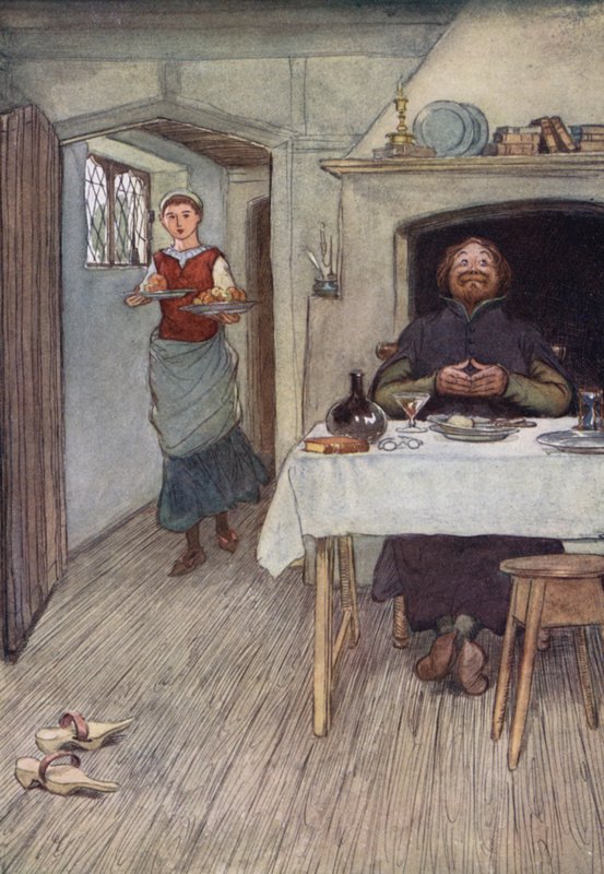 Ilustración para Las alegres comadres de Windsor de Hugh Thomson