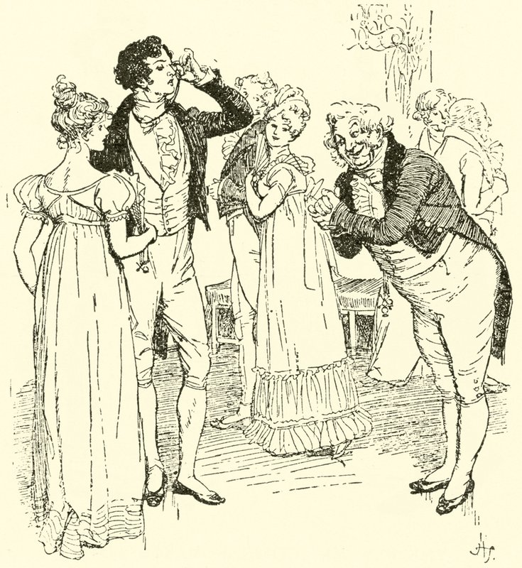 En el salón de baile en Netherfield de Hugh Thomson