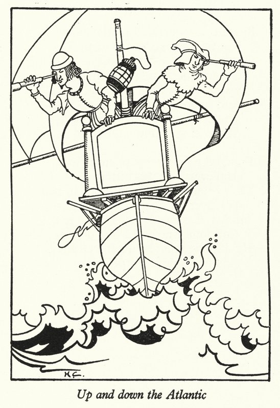 Arriba y abajo del Atlántico (litografía) de Hugh Chesterman