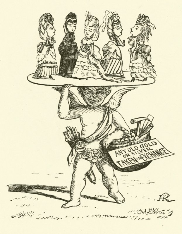 Cupido vendiendo chicas por oro o plata de Hugh Rowley