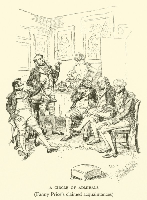 Un círculo de almirantes, conocidos reclamados de Fanny Price de Hugh Thomson