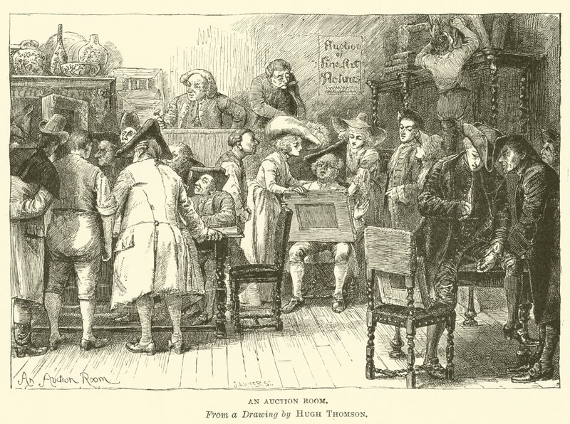 Una sala de subastas de Hugh Thomson