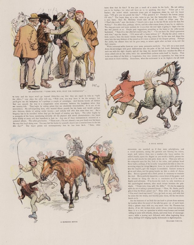 Una feria de caballos irlandesa de Hugh Thomson