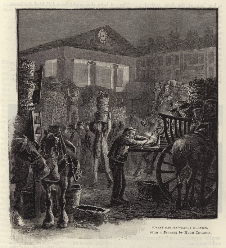 Covent Garden - temprano en la mañana de Hugh Thomson