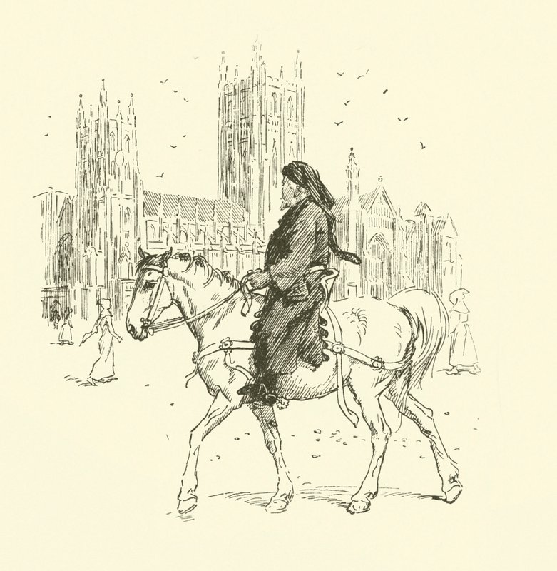 Geoffrey Chaucer a caballo de Hugh Thomson