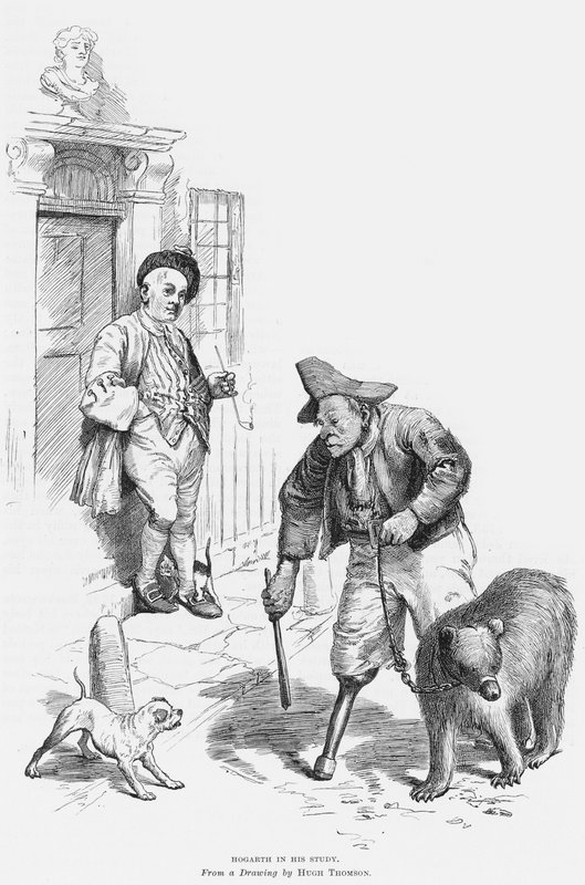 Hogarth en su estudio de Hugh Thomson