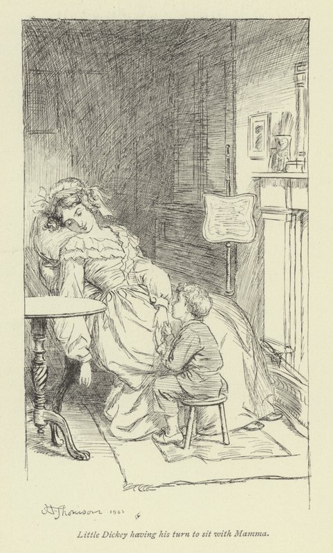 Ilustración para Amos Barton por George Eliot de Hugh Thomson