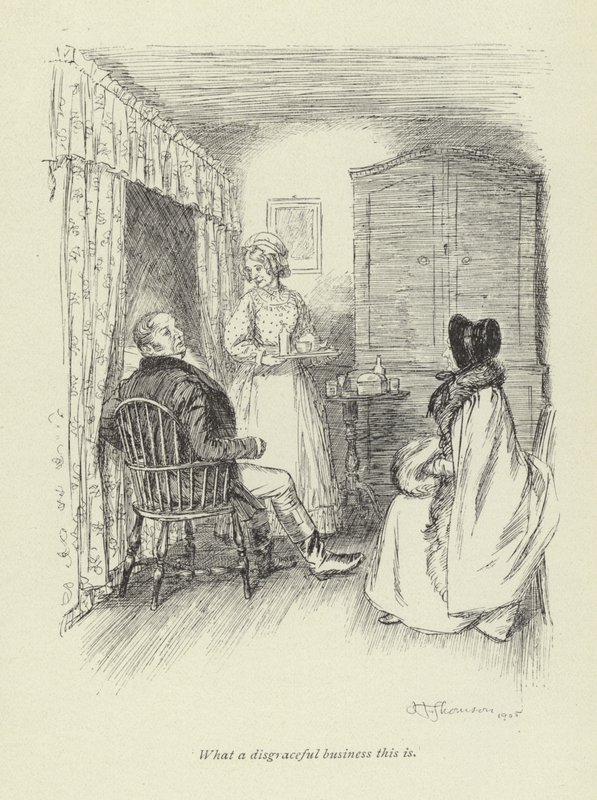 Ilustración para Amos Barton por George Eliot de Hugh Thomson