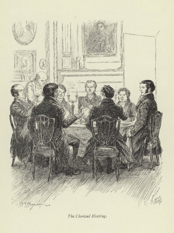 Ilustración para Amos Barton por George Eliot de Hugh Thomson