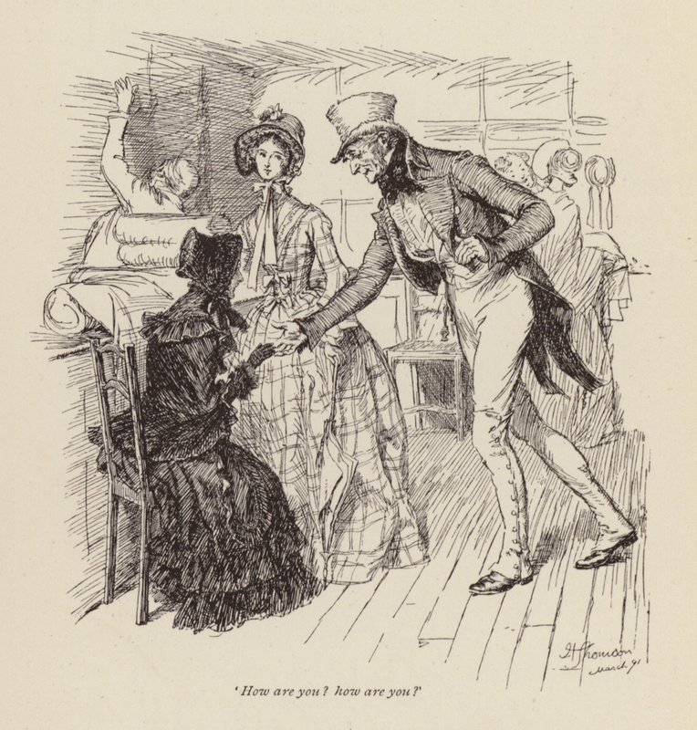 Ilustración para Cranford de Mrs Gaskell (grabado) de Hugh Thomson