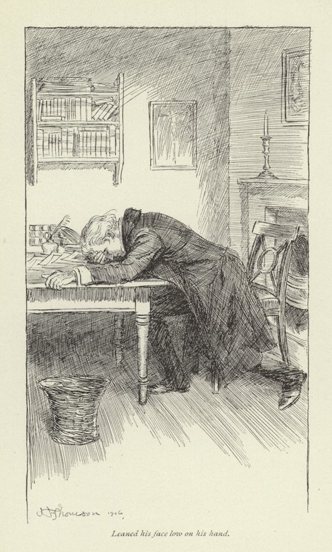 Ilustración para el arrepentimiento de Janet por George Eliot de Hugh Thomson