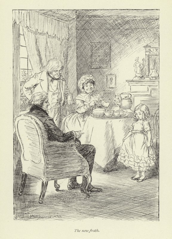 Ilustración para el arrepentimiento de Janet por George Eliot de Hugh Thomson